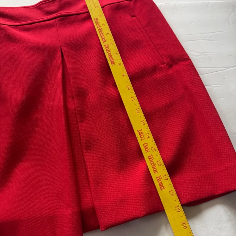 LOFT Vibrant Red Mini Skirt Size 10 - Picture 10 of 12